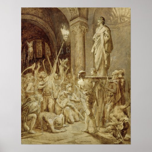 Clovis vervoerd op zijn schild poster (Voorkant)