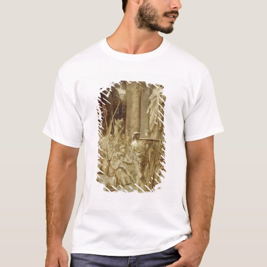 Clovis vervoerd op zijn schild t-shirt (Voorkant)