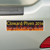 Cloward en Piven 2016 Bumpersticker (Op auto)