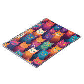 Clowder van kleurrijke katten notitieboek (Linkerzijde)