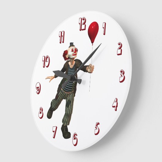 Clown 3 Wall Clock Grote Klok (Hoek)