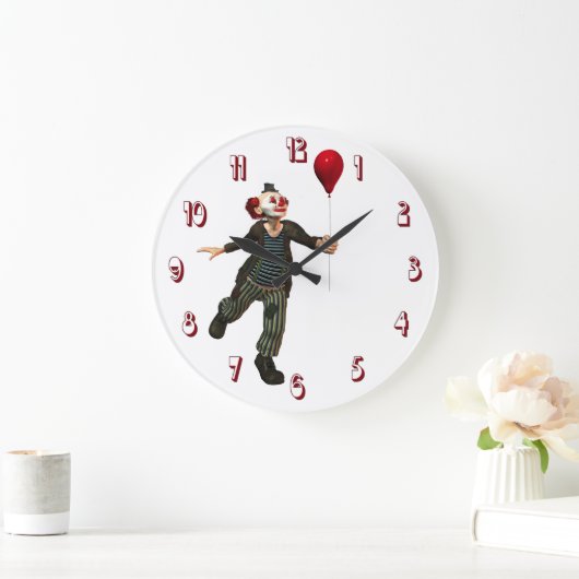 Clown 3 Wall Clock Grote Klok (Huis)