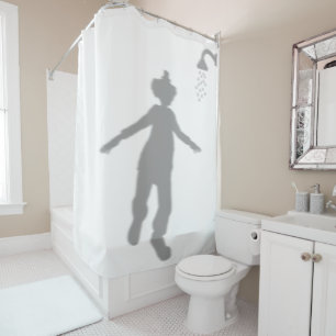 Clown Achter Silhouette Shadow Halloween Scary Douchegordijn
