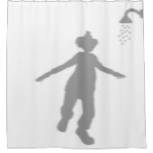 Clown Achter Silhouette Shadow Halloween Scary Douchegordijn (Voorkant)
