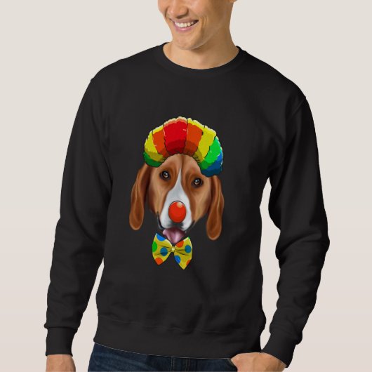 Clown Amerikaanse Foxhound Circus Dog Trui (Voorkant)