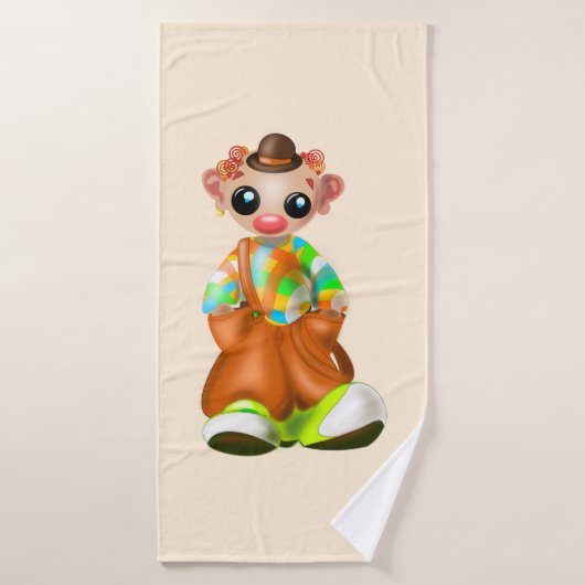 Clown badhanddoeken voor kinderen bad handdoek (Badhanddoek)