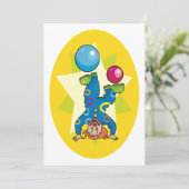 Clown Balancerende Ballen Pret Circus Kaart (Staand voorkant)