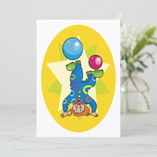 Clown Balancerende Ballen Pret Circus Kaart