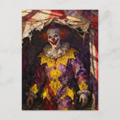 Clown bij de verlaten circus briefkaart (Voorkant)