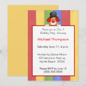 Clown Birthday Invitation Kaart (Voorkant / Achterkant)