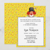 Clown Birthday Invitation Kaart (Voorkant / Achterkant)