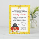 Clown Birthday Party Invitation Kaart (Staand voorkant)
