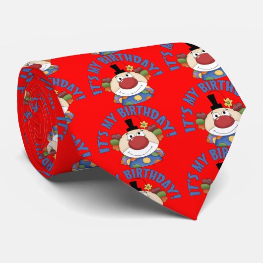 Clown Birthday Stropdas (Opgerold)