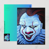 Clown:Boos Briefkaart (Voorkant / Achterkant)