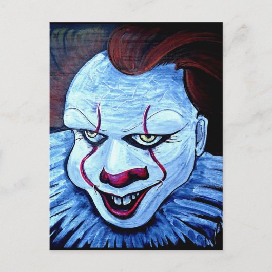Clown:Boos Briefkaart (Voorkant)