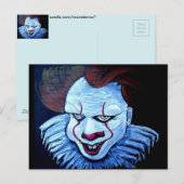 Clown:Boos Briefkaart (Voorkant / Achterkant)