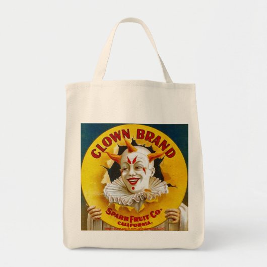 "Clown Brand citrus crate label, circa 1940" Tote Bag (Voorkant)