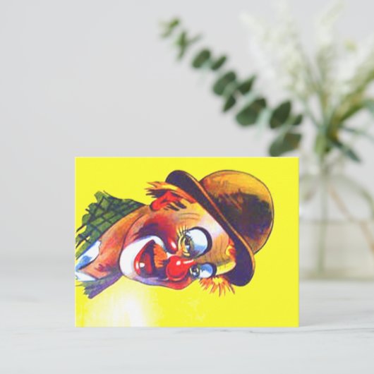 clown briefkaart (Staand voorkant)