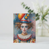 clown briefkaart (Staand voorkant)