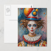 clown briefkaart (Voorkant / Achterkant)