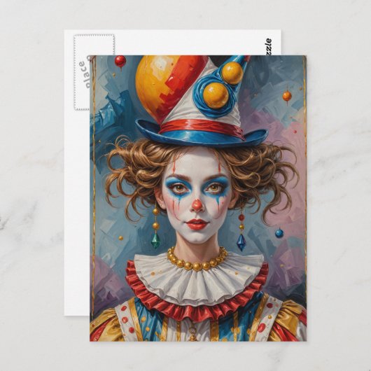 clown briefkaart (Voorkant / Achterkant)