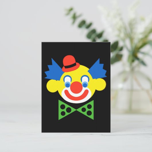 clown briefkaart (Staand voorkant)