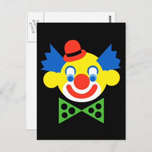clown briefkaart (Voorkant / Achterkant)