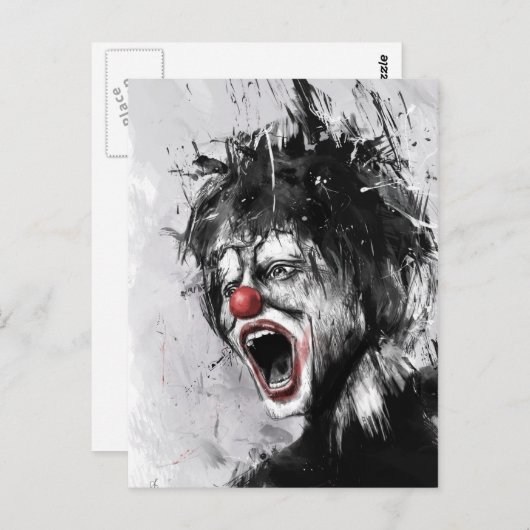 clown briefkaart (Voorkant / Achterkant)