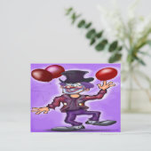 clown briefkaart (Staand voorkant)