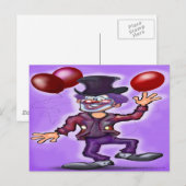 clown briefkaart (Voorkant / Achterkant)