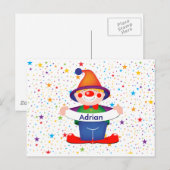 clown briefkaart (Voorkant / Achterkant)