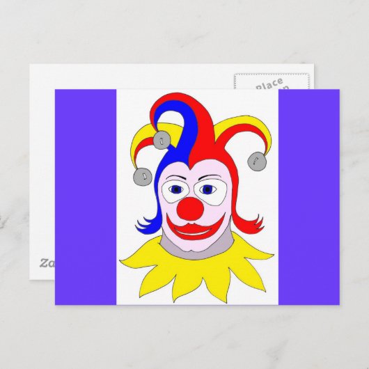 clown briefkaart (Voorkant / Achterkant)