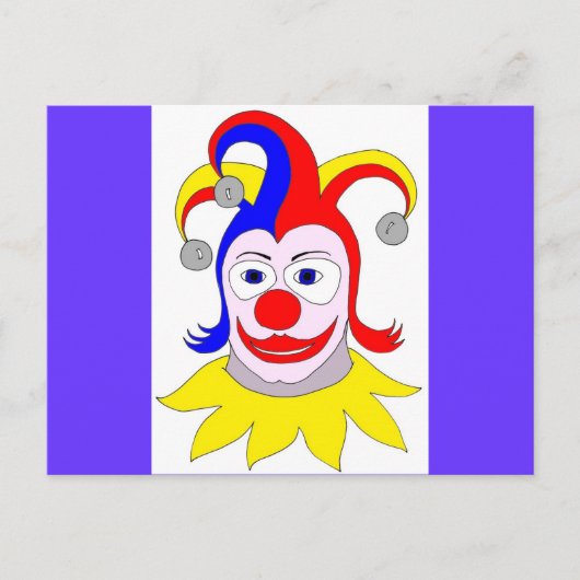 clown briefkaart (Voorkant)