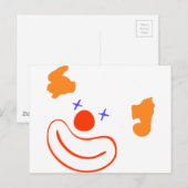 clown briefkaart (Voorkant / Achterkant)