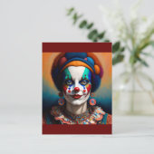 clown briefkaart (Staand voorkant)