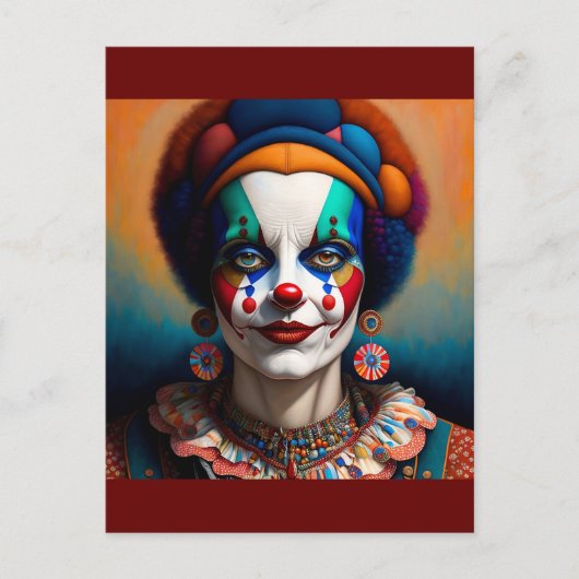 clown briefkaart (Voorkant)