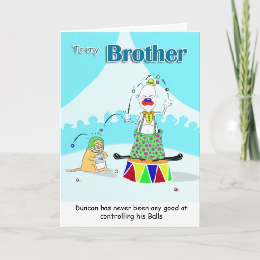 Clown, Broeder Vaderdag Kaart (Voorkant)