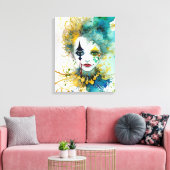 Clown Canvas Print (Insitu (Woonkamer))