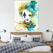Clown Canvas Print (Insitu (Slaapkamer))