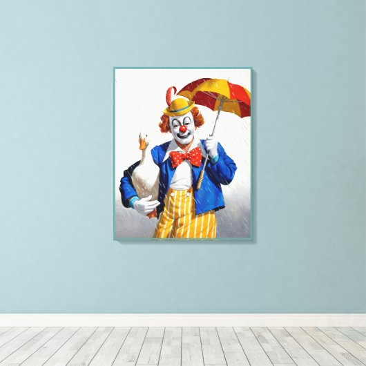 Clown canvas schilderij 1 (Insitu (Houten vloer))