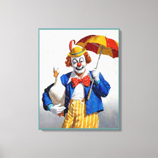 Clown canvas schilderij 1 (Voorkant)