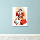 Clown canvas schilderij 2 afdruk (Insitu (Houten vloer))