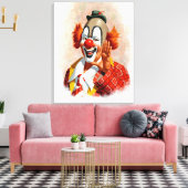 Clown canvas schilderij 2 afdruk (Insitu (Woonkamer))