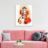 Clown canvas schilderij 2 afdruk (Insitu (Woonkamer))