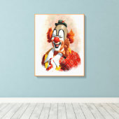 Clown canvas schilderij 2 afdruk (Insitu (Houten vloer))