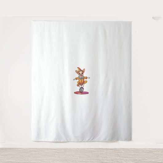 Clown Chihuahua - Grappige Circushond Wandkleed (Voorkant)