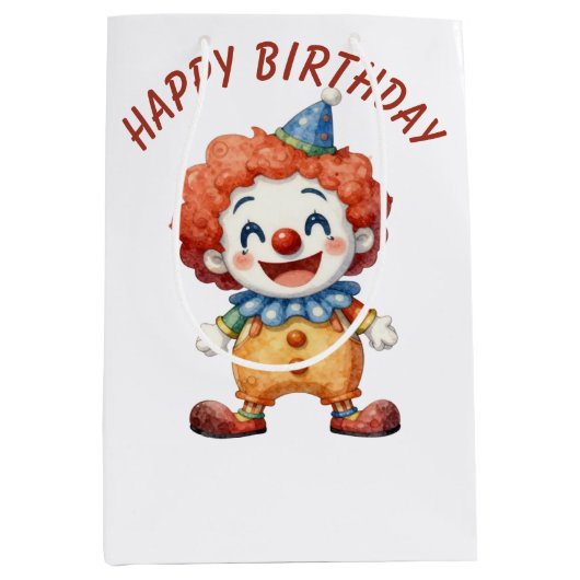 Clown Circus Humor Medium Cadeauzakje (Voorkant)