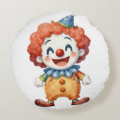 Clown Circus Humor Rond Kussen (Achterkant)