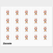 Clown Circus Humor Vierkante Sticker (Vel)