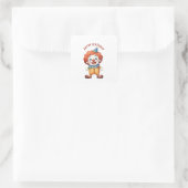 Clown Circus Humor Vierkante Sticker (Tas)